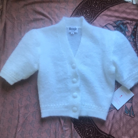 **SOLD**Rouje Nono Cardigan in White FR 34 - Picture 2 of 3